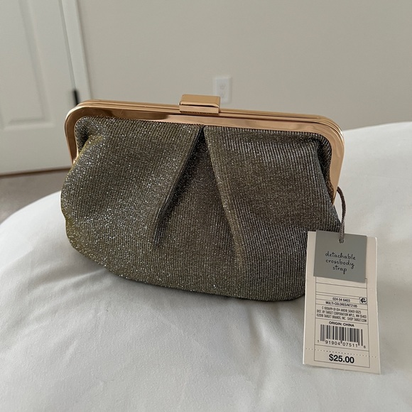 Silver Clutch with Gold Trim 0202